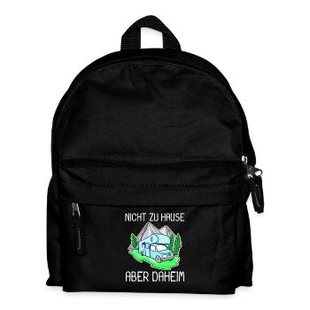 Wohnmobil Blau - Kinder Rucksack - Schwarz - Vorne