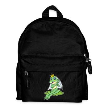 Frosch Braut Schleier Hochzeit - Kinder Rucksack - Schwarz - Vorne