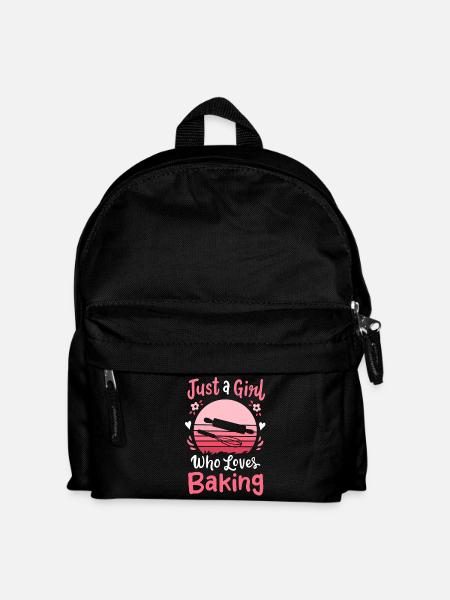 Backen Bäcker Retro - Kinder Rucksack - Schwarz