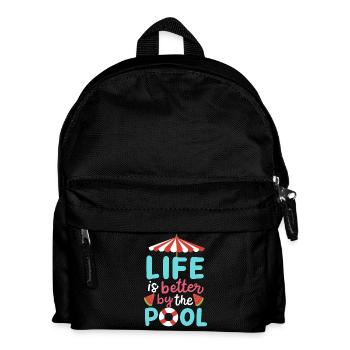 Pool Schwimmen Sommer - Kinder Rucksack - Schwarz - Vorne