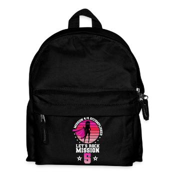 Einschulung 5.Klasse Grundschule Ende Abschluss - Kinder Rucksack - Schwarz - Vorne