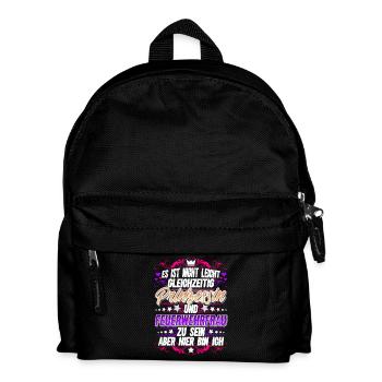 Feuerwehrfrau Feuerwehr - Kinder Rucksack - Schwarz - Vorne