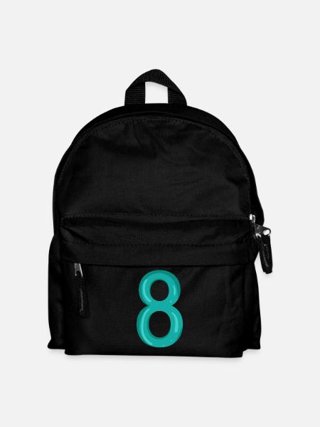 Numéro 8 - Nombre 8 - Sac à dos Enfant - noir
