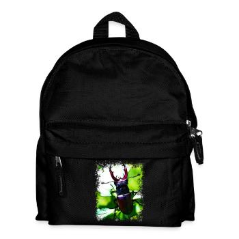 stag beetle - Kids' Backpack - black - Front