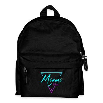 Miami Neon Schrift Verlauf - Kinder Rucksack - Schwarz - Vorne