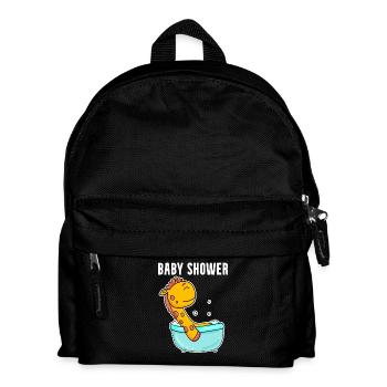 Baby Shower Giraffe Bathtub - Kids' Backpack - black - Front