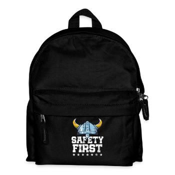 Schutzhelm Sicherheit Erstes schützendes Wikingergeschenk - Kinder Rucksack - Schwarz - Vorne
