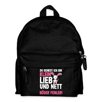 Böses Hasi Klein Lieb Und Nett Halloween Kostüm - Kinder Rucksack - Schwarz - Vorne