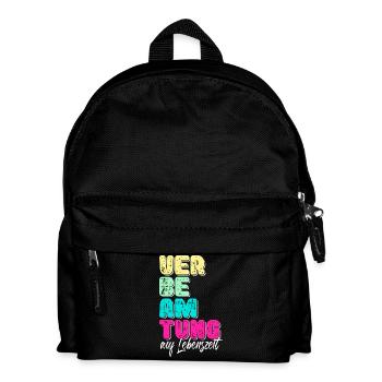 Verbeamtung Auf Lebenszeit Beamtin 4 Life Beamte - Kinder Rucksack - Schwarz - Vorne