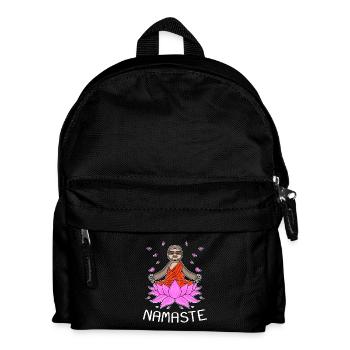 Yoga Namaste Sloth - Kids' Backpack - black - Front