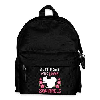 Eichhörnchen Eichhörnchen-Liebhaber - Kinder Rucksack - Schwarz - Vorne