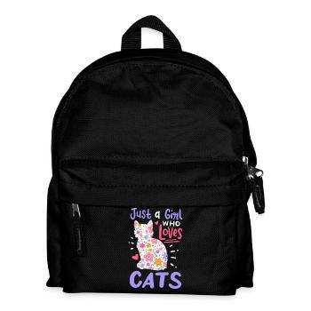Katzen Katzenliebhaber - Kinder Rucksack - Schwarz - Vorne