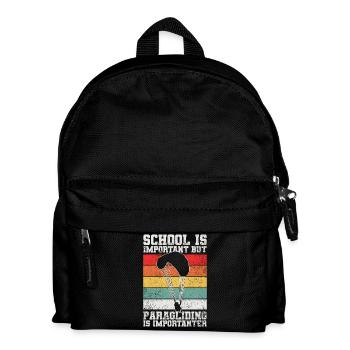Gleitschirmfliegen Paragliding - Kinder Rucksack - Schwarz - Vorne