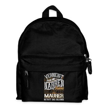 Maurer - Kinder Rucksack - Schwarz - Vorne