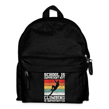 Klettern Kletterer Bouldern - Kinder Rucksack - Schwarz - Vorne