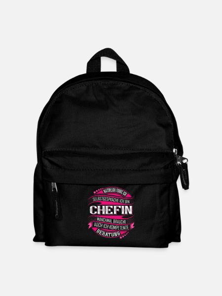 Chefin - Kinder Rucksack - Schwarz