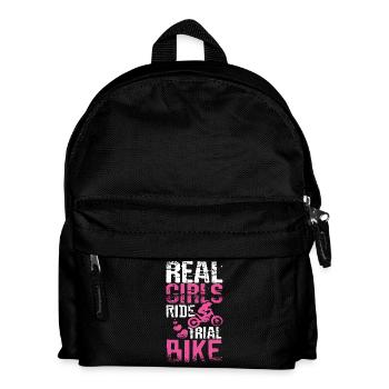 Girls ride trial bike - Kids' Backpack - black - Front
