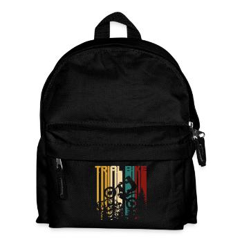 vintage moto trial - Kids' Backpack - black - Front