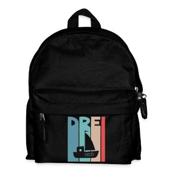 3 Jahre Kindergeburtstag - Kinder Rucksack - Schwarz - Vorne