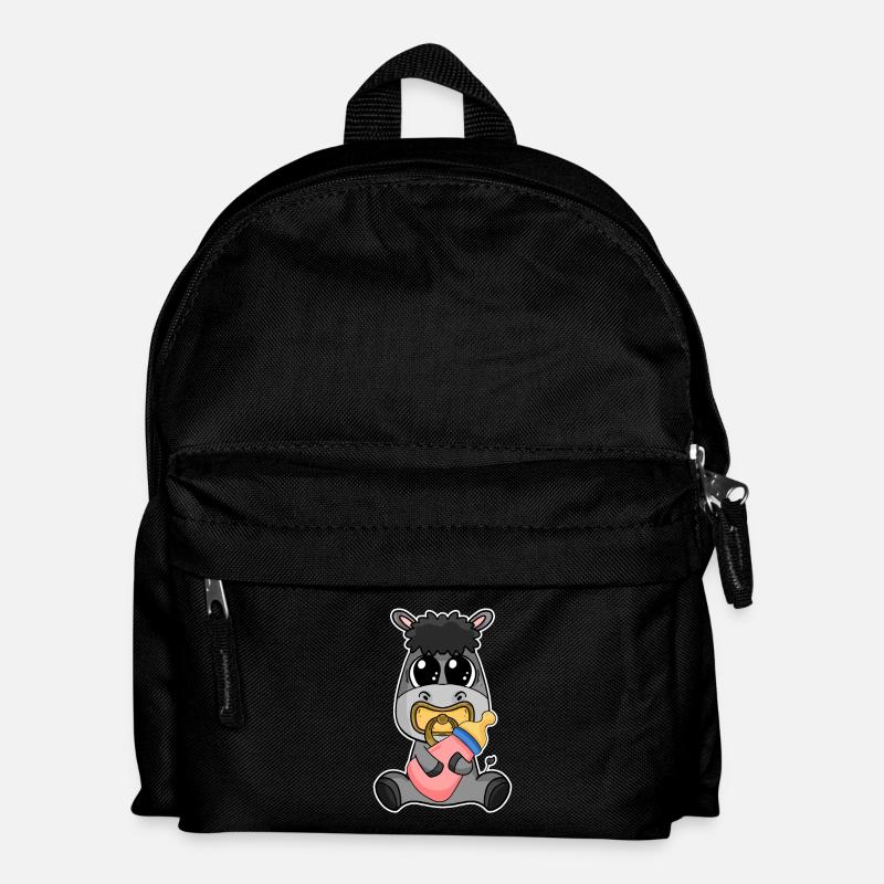 Baby Esel - Kinder Rucksack - Schwarz