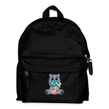 Baby Hippo - Kids' Backpack - black - Front