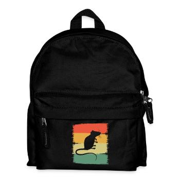 Ratte - Kinder Rucksack - Schwarz - Vorne