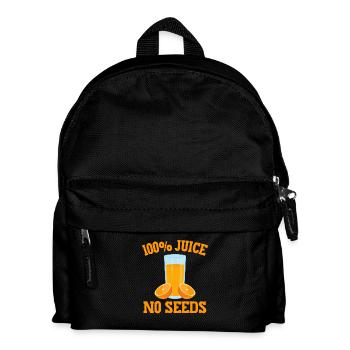 100% Juice No seeds 100 Percent Funny Vasectomy - Kids' Backpack - black - Front