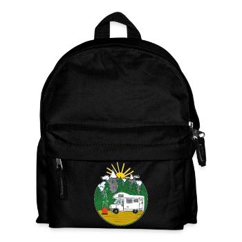 Camping Is My Life - Womo - Motorhome - Kids' Backpack - black - Front