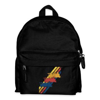 Zug Lokomotive Eisenbahn Modelleisenbahn - Kinder Rucksack - Schwarz - Vorne