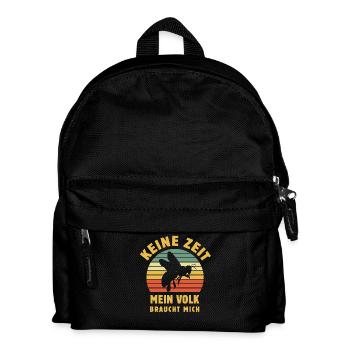 Imker - Bienen - Keine Zeit mein Volk braucht mich - Kinder Rucksack - Schwarz - Vorne