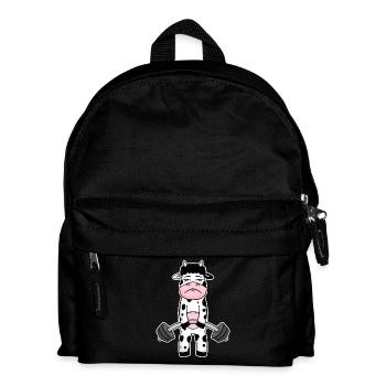 Bodybuilder Cow Fitness Motivation Cadeau - Sac à dos Enfant - noir - Devant