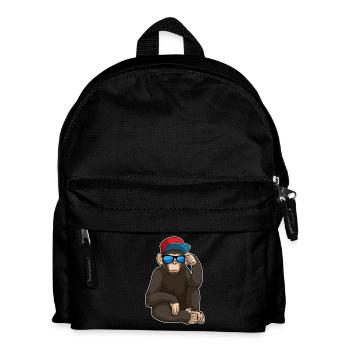 Affe Sonnenbrille - Kinder Rucksack - Schwarz - Vorne