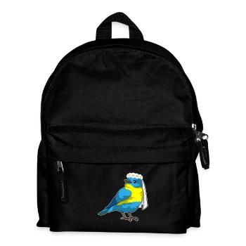 Vogel Braut Blumenkranz Hochzeit - Kinder Rucksack - Schwarz - Vorne