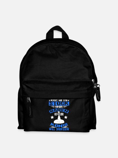 Eisstockschießen - Kinder Rucksack - Schwarz