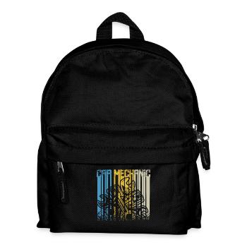 Vintage Retro Car Mechanic - Kids' Backpack - black - Front