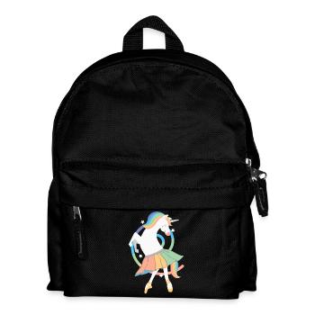 Ballerine Licorne Arc-en-ciel Adorable Licorne Dansant - Sac à dos Enfant - noir - Devant