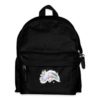 white axolotl - Kids' Backpack - black - Front