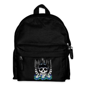 Bergsteiger Wald Wildnis Extremsport Enzian Natur - Kinder Rucksack - Schwarz - Vorne