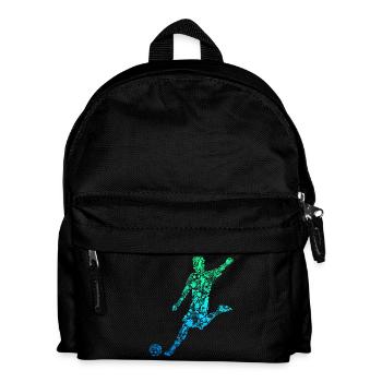Fußball Fußballer Kinder Jungen Herren - Kinder Rucksack - Schwarz - Vorne