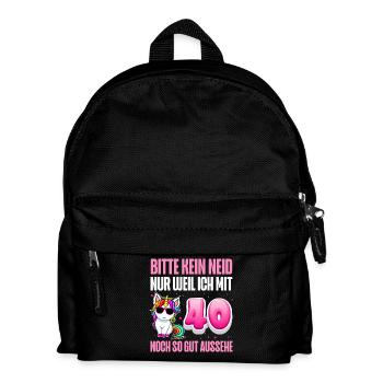 40. Geburtstag 40 Jahre Lustiger Spruch - Kinder Rucksack - Schwarz - Vorne