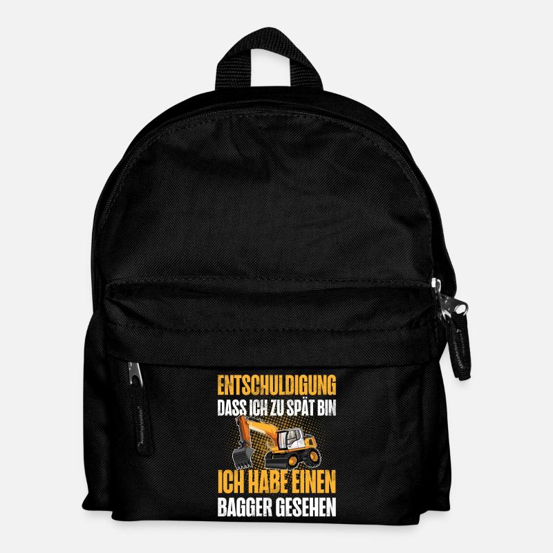 Bagger - Kinder Rucksack - Schwarz