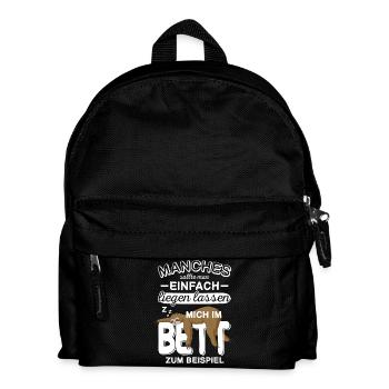 Faultier Schlafshirt Schlafanzug Faultier Pyjama - Kinder Rucksack - Schwarz - Vorne