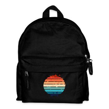 Splatter Retro Sunset - Kinder Rucksack - Schwarz - Vorne