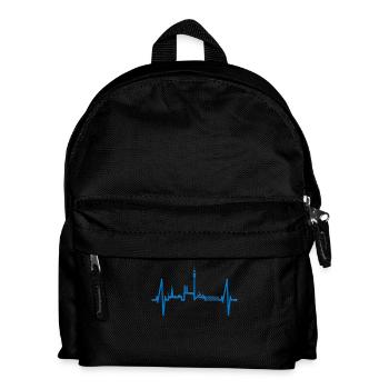 Munich Skyline Heartbeat Bavaria White Blue Munich - Kids' Backpack - black - Front