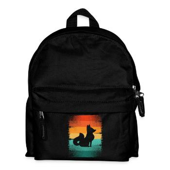 Fuchs - Kinder Rucksack - Schwarz - Vorne