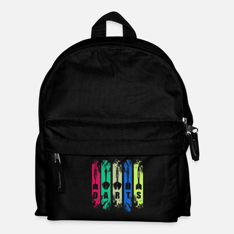 Vintage Dart Dartpfeil logo - Kinder Rucksack - Schwarz