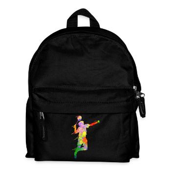 Badminton Fan Squash Trainer Verein Frauen - Kinder Rucksack - Schwarz - Vorne