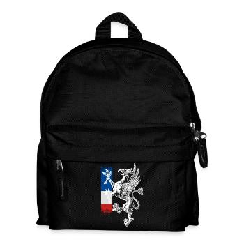 stehender Greif blau weiss rot Rostock - Kinder Rucksack - Schwarz - Vorne