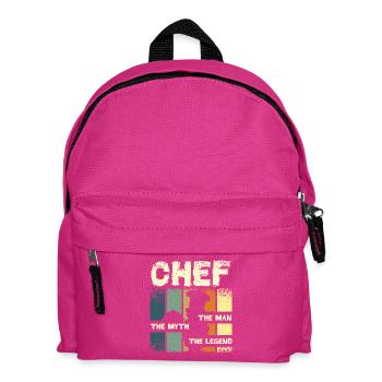 Chef the legend - Kids' Backpack - fuchsia - Front