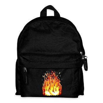 Fire Flame Fireball Inferno Burn Fire - Kids' Backpack - black - Front
